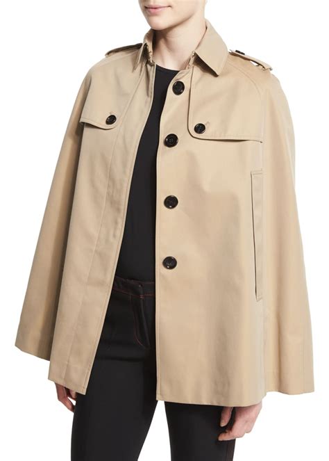 Burberry Wolseley Cotton Cape In Honey 